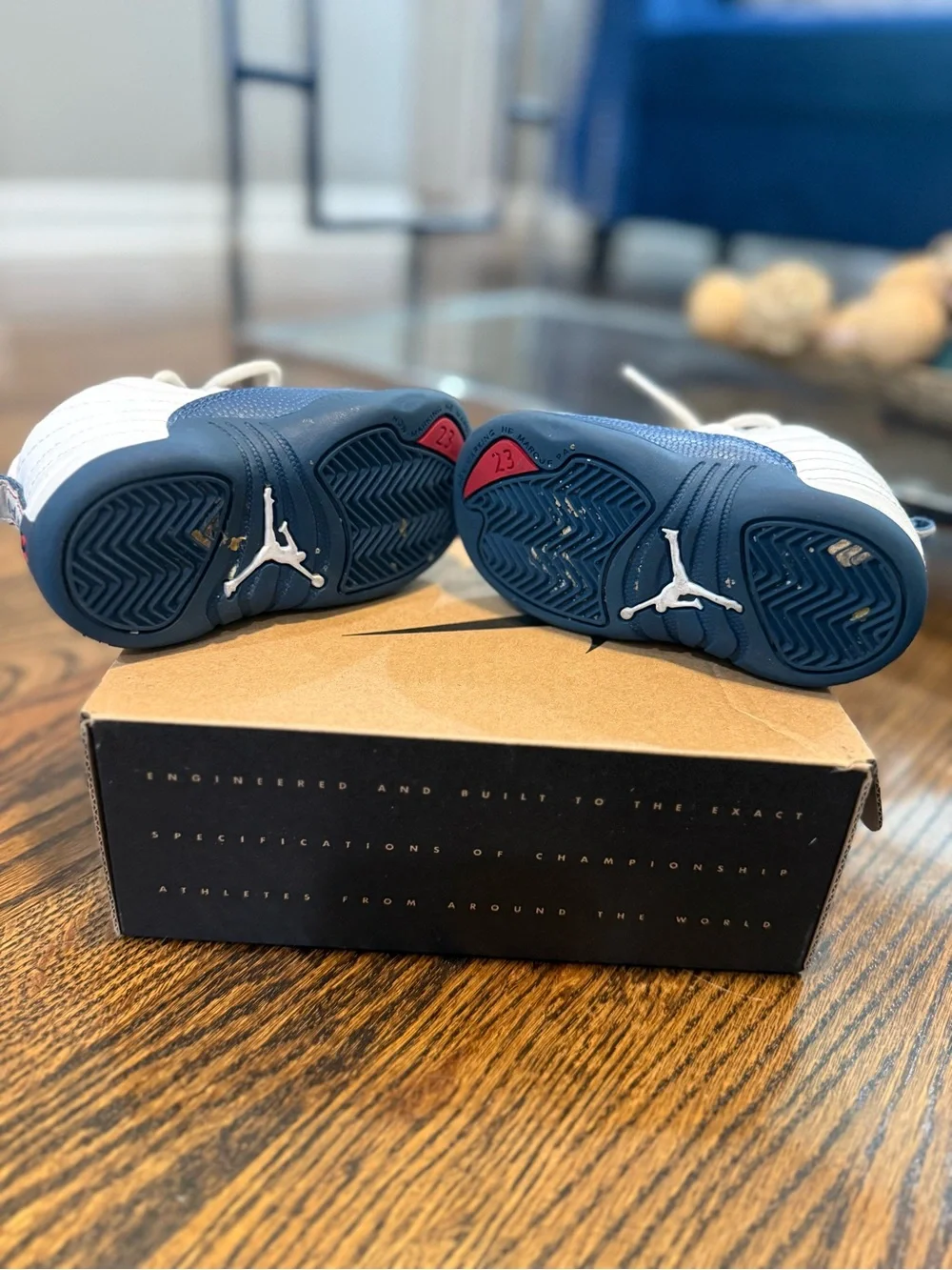 Kids White and Blue Jordan’s